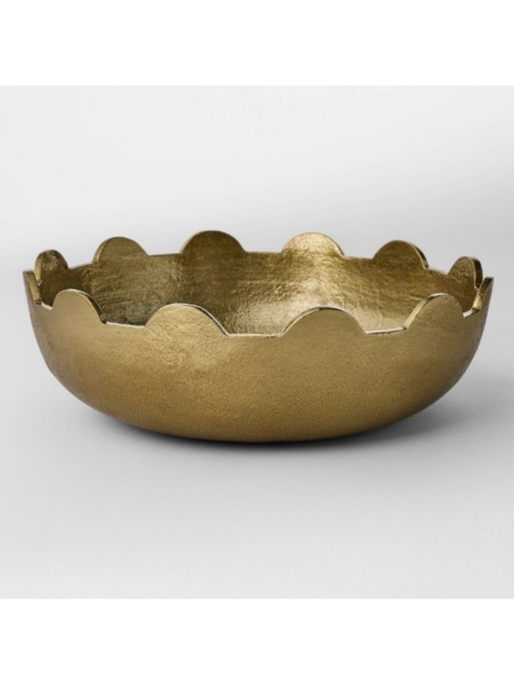 Studio McGee Threshold 9” Gold Cast Brass Metal Scalloped Scallop Bowl BRAND NEW